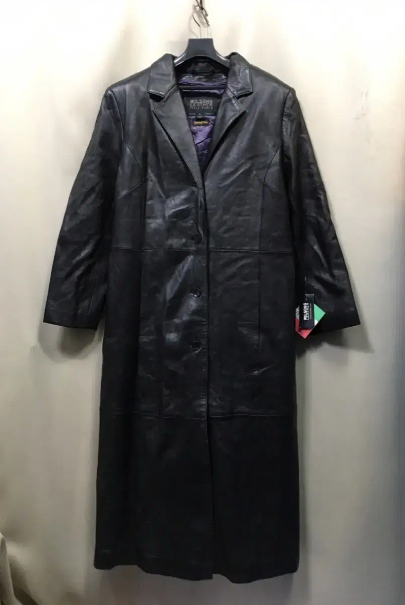 택$500특가새)Wilson leather 가죽 롱~코트.맥시.누빔내피